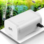 Pompe � air pour aquarium - febest - silencieux - puissance 4w - aquarium jusqu� 400l - volume dair 5l ...