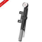 Pompe  air manuelle - one - noir - alliage daluminium - manomtre haute pression 120psi
