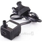 Pompe à eau - fontaine poisson - 220l / h - 4w - noir Pompe à eau - fontaine poisson - 220l / h - 4w - noir
