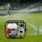 Pompe � eau � essence 4 temps 65 cv 210 cc - pompe de jardin pour eaux us�es avec 36 m� / h (60 000 l ...
