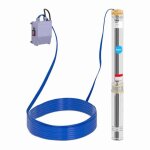 Pompe À eau immergée pour puits profond forage eaux claires 6000l - h 101m 1100w Pompe À eau immergée pour puits profond forage eaux claires 6000l - h 101m 1100w