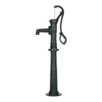 Pompe � eau manuelle en fonte - duoku - avec bras vintage - hauteur de refoulement jusqu� 6 m - vert