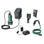 Pompe  eau de pluie - bosch - gardenpump 18v - 2000 - sur batterie - jet puissant - fonction minuterie ...