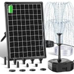 Pompe � eau solaire 6w avec filtre batterie et 10 buses - silencieuse pour bassins 500l fontaine pour ...