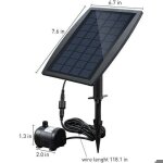 Pompe � eau solaire pour fontaine - virex� - sans balais - panneau solaire 9v 25w - d�bit 200 l / h - ...