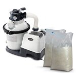 Pompe filtrante � sable - intex - 12000 l / h - 50 kg de sable - hydro aeration - minuterie int�gr�e