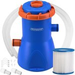 Pompe de filtration pour piscine mzp30 2. 280 l / h puissance 30w cartouche de filtration filtrante tuyaux ...