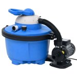 Pompe de filtration à sable bleu et noir 385x620x432mm 200w 25l - vidaxl Pompe de filtration à sable bleu et noir 385x620x432mm 200w 25l - vidaxl