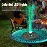 Pompe de fontaine  eau solaire - dcoration de jardin - led colores - 4. 7v - 3. 8w - ip68