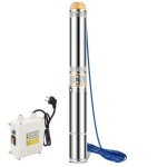 Pompe de puits 4000 l / h acier inoxydable jardin pour la maison ou la ferme 4. 5 puits profond 750w