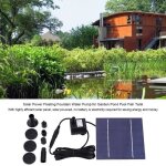 Pompe  eau flottante - solaire - 7v - dbit 200l / h - hauteur de pulvrisation 30 - 60cm - panneau ...