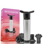 Pompe � vin inox sous vide + 4 bouchons vin pompe � vide r�utilisable pour conservation du vin bouchon ...