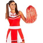 Pompon rouge pour femme cheerleader football amricain cole secondaire professions - rouge accessoire ...