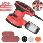 Ponceuse excentrique 300w 125mm 12000rpm 5000 - 12000r / min 6 vitesse r�glable 5 disques abrasifs + ...