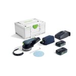 Ponceuse excentrique sans fil etsc 2 125 40 i - plus - festool - avec 2 batteries 18v 4. 0 ah - chargeur ...
