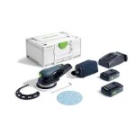Ponceuse excentrique sans fil etsc 2 150 40 i - plus - festool - avec 2 batteries 18v 4. 0ah - chargeur ...