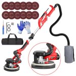 Ponceuse girafe avec aspirateur - 7 vitesses(1750 rpm) - lumi�re led manche t�l�scopique 5m cableponceuse ...