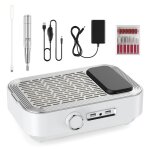 Ponceuse � ongles �lectrique 4 - en - 1 avec aspirateur de poussi�re lampe led & power bank 45 000 tr ...