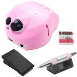 Ponceuse pour ongles manucure p�dicure 65w avec p�dale pi�ce � main et fraises