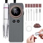 Ponceuse pour ongles professionnelle - 35000 rpm ponceuse manucure - 2400mah rechargeable - affichage ...