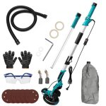 Ponceuse � pl�tre 1250w avec aspirateur int�gr� et lumi�re led 5 vitesses 800 - 1800 tr / min poign�e ...