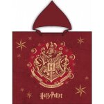 Poncho - cape - serviette de bain harry potter - 100% coton - 60x120 cm - rouge