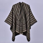 Poncho femme - insfity - simili laine imprim� - chaud - el�gant - confortable