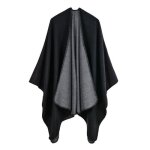 Poncho femme - insfity - simili laine - noir Poncho femme - insfity - simili laine - noir