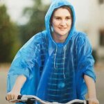 Poncho de pluie - bike original - bleu - taille unique - capuche