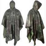 Poncho de pluie - funmoon - ponchos pluie impermables - noir - vert - polyester