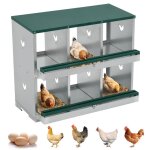 Pondoir poules pondeuses 6 compartiments poulailler durable ?ufs prot�g�s et nettoyage facile double ...