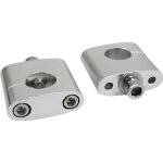 Pontet rehausse de guidon replay pour moto 22mm  22mm h18mm argent