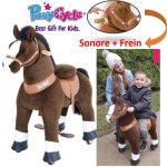 Ponycycle - poney � monter brun chocolat avec sabot blanc grand mod�le