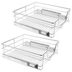 Pops tiroir tlscopique de cuisine - pour placard de 50 cm 2 pices rails inclus - panier de rangement ...
