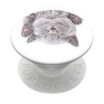 Popsockets - support et grip interchangeable pour smartphone et tablette - cat nap - 800947
