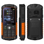 Portable antichoc double sim 2. 4 pouces t�l�phone incassable ip68 fm orange + sd 4go yonis