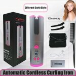 Portable boucleur sans fil automatique fer  friser cheveux bigoudi lcd boucls cheveux machine @whicloudx1090 ...