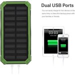 Kit dalimentation solaire - tam - 20000mah - double usb - vert - charge rapide Kit dalimentation solaire - tam - 20000mah - double usb - vert - charge rapide