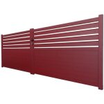 Portail alu cambridge rouge 4m