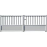 Portail alu geneve blanc 3. 50m