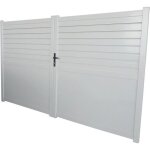 Portail alu manchester blanc 3m