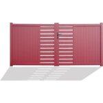 Portail aluminium � cardiff � rouge 3m