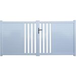 Portail aluminium nottingham blanc 3m