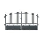 Portail aluminium tradition style ferronnerie 4m gris