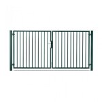 Portail barreaudé acier galvanisé passage 3m00 h 1m00 vert Portail barreaudé acier galvanisé passage 3m00 h 1m00 vert
