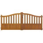 Portail en bois ajouree l350m x h110 / 130 (sans quincaillerie)