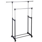 Portant double r�glable 4 roulettes - s1407133 - noir - adulte