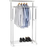 Portant  vtements grosso penderie double sur roulettes vestiaire mobile barres de hauteur rglable ...