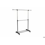 Portant t�lescopique en acier inoxydable avec roulettes ? r�glable de 90 � 160 cm porte - v�tements peu ...