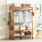 Portant  vtements - bingopaw - sur roulettes - structure intgre - 78. 5x40x164cm